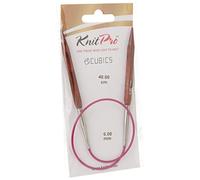 KnitPro Holzrundstricknadel, Stärke 6,0; 40 cm lang - Quadratische Nadelspitzen (Cubics) Neuheit!!!