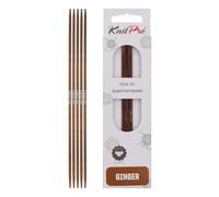 KnitPro Ingwer-Doppelspitz-Stricknadeln - 12,5 cm x 2,25 mm, 5er-Pack