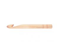 KNITPRO Crochet Hook: Basix Birch: 22.5cm x 25.00mm, Birkenholz, Braun, 22.5cm x 25mm