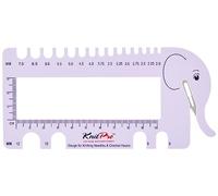 Knitting Pin & Crochet Hook View Sizer with Yarn Cutter: Lilac