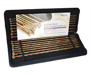 KnitPro K20228 Stricknadel mit Knopf Set, Holz, Sortiet, 350