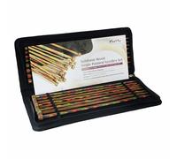 KnitPro K20249 Stricknadel mit Knopf Set, Holz, Mehrfarbig, 40 cm