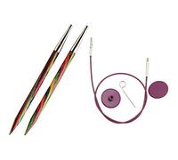 KnitPro K20408 austauschbare Strickspitzen, Holz, Sonstige, 6,5 mm & l + Endkappen + Züge 100 cm