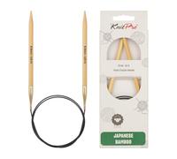 KnitPro K22211 Rundstricknadel, Bamboo, Braun, 40 cm x 6 mm