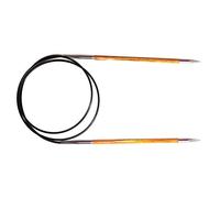 KnitPro K29074 Rundstricknadeln, Holz/Messing/Nylon, Orange, 60 x 0.1 x 0.1 cm