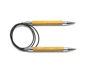 KnitPro K29085 Rundstricknadeln, Birkenholz, Messing, Mehrfarbig, 60 x 1.2 x 1.3 cm