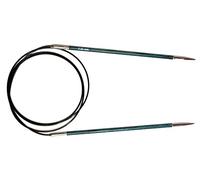 KnitPro K29092 Rundstricknadeln, Holz/Messing/Nylon, Blau, 80 x 0.1 x 0.1 cm