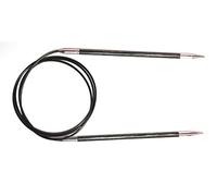 KnitPro K29096 Rundstricknadeln, Holz/Messing/Nylon, Grau, 80 x 0.1 x 0.1 cm