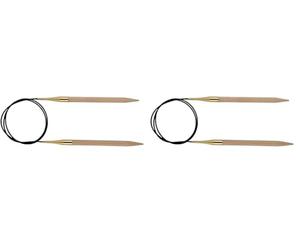 KnitPro K35311 Rundstricknadel, Bambus, Braun, 5,5 mm (Packung mit 2)