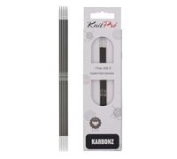 KnitPro K41123 Strumpfstricknadeln, Karbon/Messing, Schwarz, 21x5x0.9 cm, 5