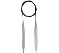 KnitPro K45349 Rundstricknadel, Grau, 100 cm x 6 mm