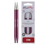 KnitPro Zing austauschbare Rundstricknadeln Aluminium 9cm 6.00mm / US1