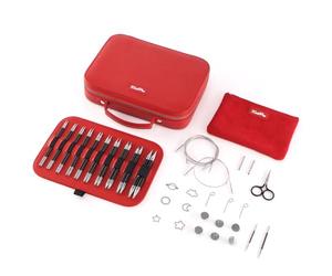 KnitPro Karbonz Élan Austauschbares Rundstricknadel-Geschenkset, Karbonfaser, 3.00-8.00mm, 1 Set