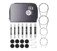 KnitPro Karbonz Midi Austauschbare Nadelspitzen Set 4" (10cm) | 7 Größen (3mm bis 6mm)