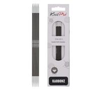 KnitPro Karbonz Strumpfstricknadeln Kohlefaser 15cm 2.50mm / US1½