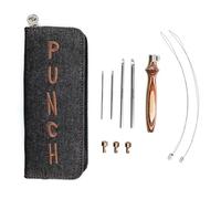 KnitPro Punch-Nadel-Bausatz Stickerei Glatt Holz & Metall Schwarz – 1 Satz