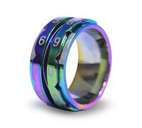 Reihenzähler Ring Regenbogen hypoallergen in verschiedenen Größen 19,0 mm