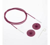 KnitPro Nadelseil The Mindful Collection Edelstahl rote Nylonummantelung 120 cm