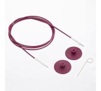 KnitPro Nadelseil The Mindful Collection Edelstahl rote Nylonummantelung 80 cm