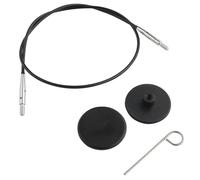 KnitPro K10682 Kabel, Gemischt, Schwarz/Silber, 50cm