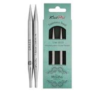 KnitPro Nadelspitzen K36181 – Edelstahl Silber, 10 cm, 7 mm, 2er-Set