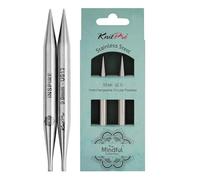 KnitPro Nadelspitzen K36183 Silber 10 cm 9 mm 2 Stück