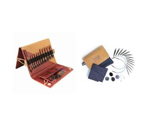 KnitPro KP31282 Stricknadeln: Rund: austauschbar: Speziell: Deluxe-Set, Holz, Assorted, Sortiert & Set austauschbare Rundstricknadeln Indigo Wood Short, 3,00 mm - 6,00 mm