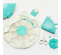 KNITPRO - Explore (25 cm, 2-6, 00 mm) Rundstricknadel-Set 1 Set, K36320, Blau & Ecru, Einheitsgröße