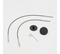 KnitPro Nadelseil Set Mini aus Edelstahl mit schwarzer Nylonummantelung