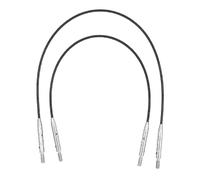 KnitPro Nadelseil Set Mini aus Edelstahl mit schwarzer Nylonummantelung