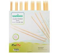 KnitPro Nadelspiel Set Bamboo 20 cm, braun, 22545