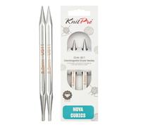 KnitPro Nova Cubics: Knitting Pins: Circular: Interchangeable: Standard: 8.00mm, Silber, 8mm