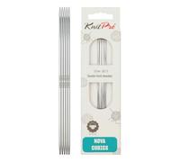KnitPro Nova Cubics Strumpfstricknadeln K12103 Silber 2,5 mm 15 cm
