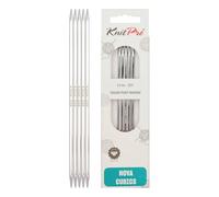 KnitPro Strumpfstricknadeln Nova Cubics K12109 – Messing, Mehrfarbig, 4 mm, 15 cm