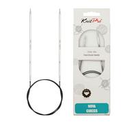KnitPro Nova Cubics Rundstricknadel K12175 Metall Silber 3,5 mm 60 cm