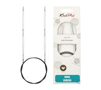 KnitPro Rundstricknadel Nova Cubics K12177 – 60 cm – 4 mm – Silber