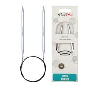KnitPro K12181 Rundstricknadel, Messing, Silber, 60cm x 6mm