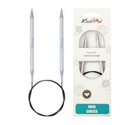 KnitPro K12223 Rundstricknadel, Metall, Silber, 7 mm