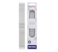 KnitPro Metall-Strumpfnadeln Nova – 5,0 mm – 15 und 20 cm