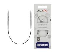 KnitPro Rundstricknadeln Nova Metal – 25 cm, 3,5 mm, Messing/Silber