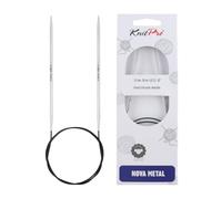 KnitPro Rundstricknadeln Nova – vernickeltes Metall – 3 mm / 80 cm – Silber