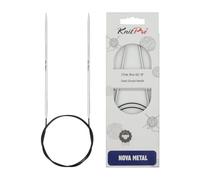 KnitPro Nova Metal: Knitting Pins: Circular: Fixed: 150cm x 2.75mm, Silber