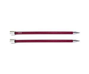 KnitPro Royale Stricknadel: 1 Ende: 40 cm x 9 mm, Birkenholz, Messing, Mehrfarbig, 40 x 0.9 x 0.9 cm