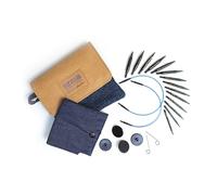 KnitPro Stricknadel Set Indigo Set mit kurzen 50mm-Nadelspitzen