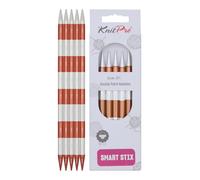 KnitPro 42035 SmartStix Nadelspiel, Metall, bunt, 20cm, 7mm