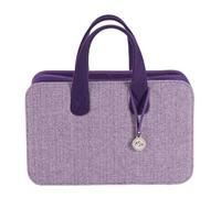 KnitPro Snug Doctor Tasche mit rechteckigem Design, zur Aufbewahrung von Zubehör, gefütterter Stoff, lila, 38 x 24 x 15 cm