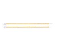 KnitPro Stricknadeln Royale Single Ended, Birchwood/Messing, Mehrfarbig, 30 cm x 3,75 mm