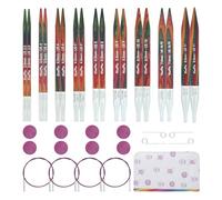 KnitPro Symfonie Deluxe-Nadel-Set, austauschbar, 10 cm, 9 Größen (3 mm bis 8 mm), 2 Stück