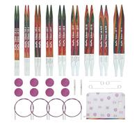 KnitPro Symfonie Deluxe-Nadel-Set, austauschbar, 13 cm, 9 Größen (3 mm bis 8 mm), 2 Stück