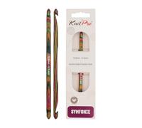 KnitPro Doppelseitige Häkelnadel Symfonie K20728 Birke 15 cm 6–6,5 mm Mehrfarbig